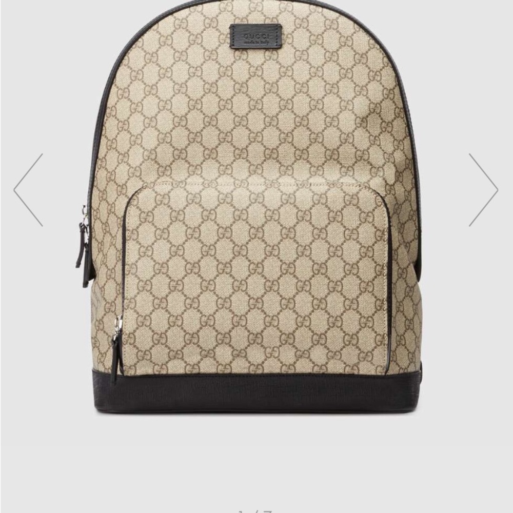 Gucci Brown and Black Backpack with Iconic Design